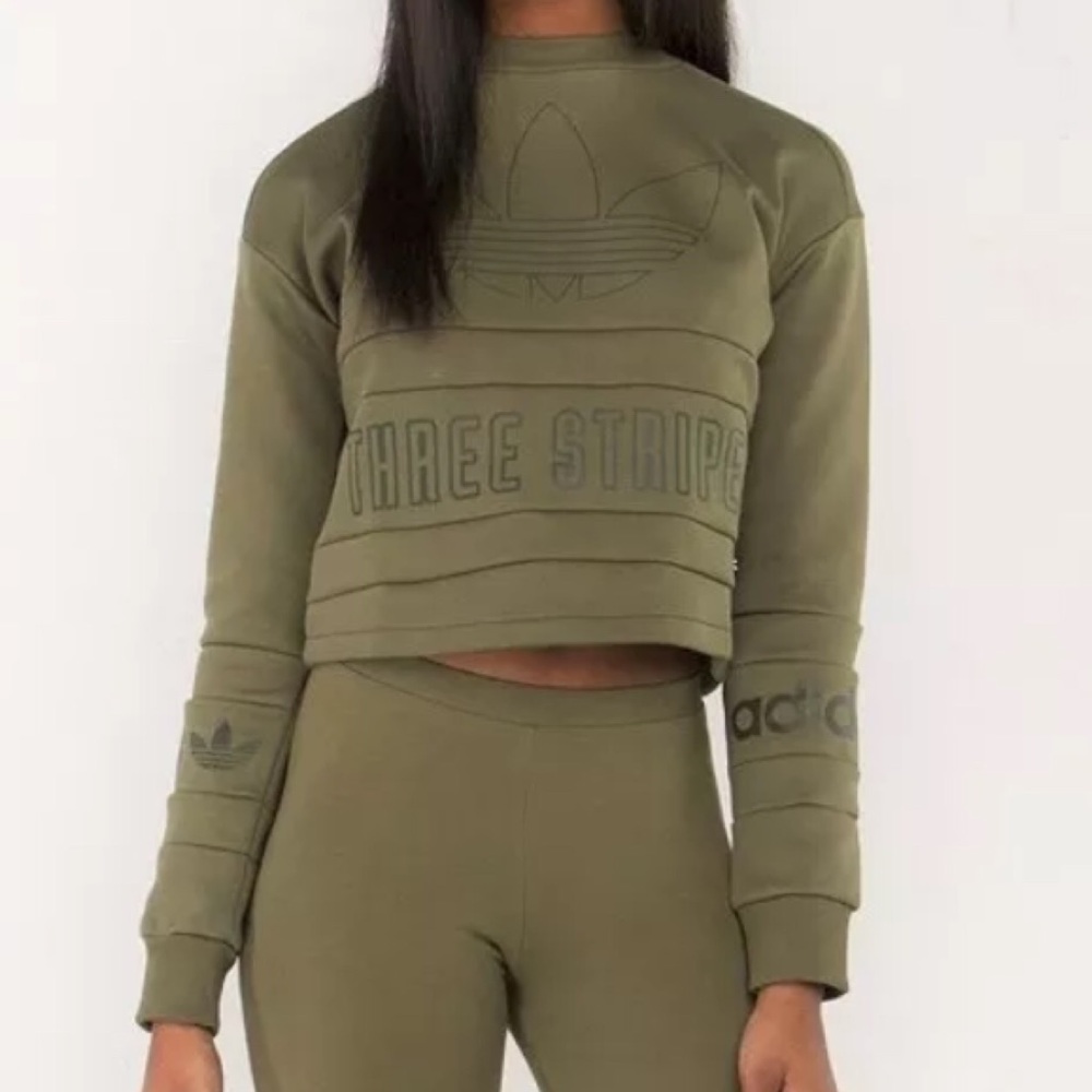 Adidas Originals mockneck crop sweatshirt